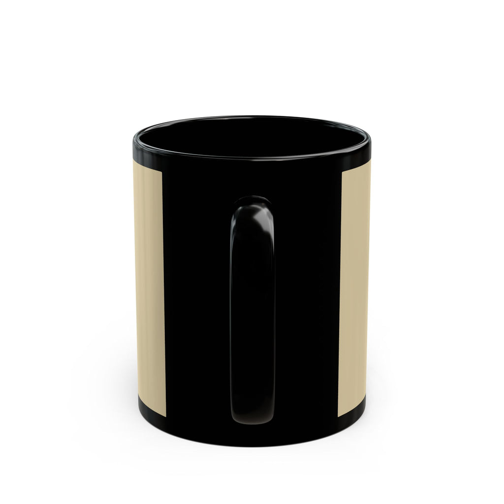 Duck In A Cardigan Black Mug 11oz – Educated and Cute Gentle Strength