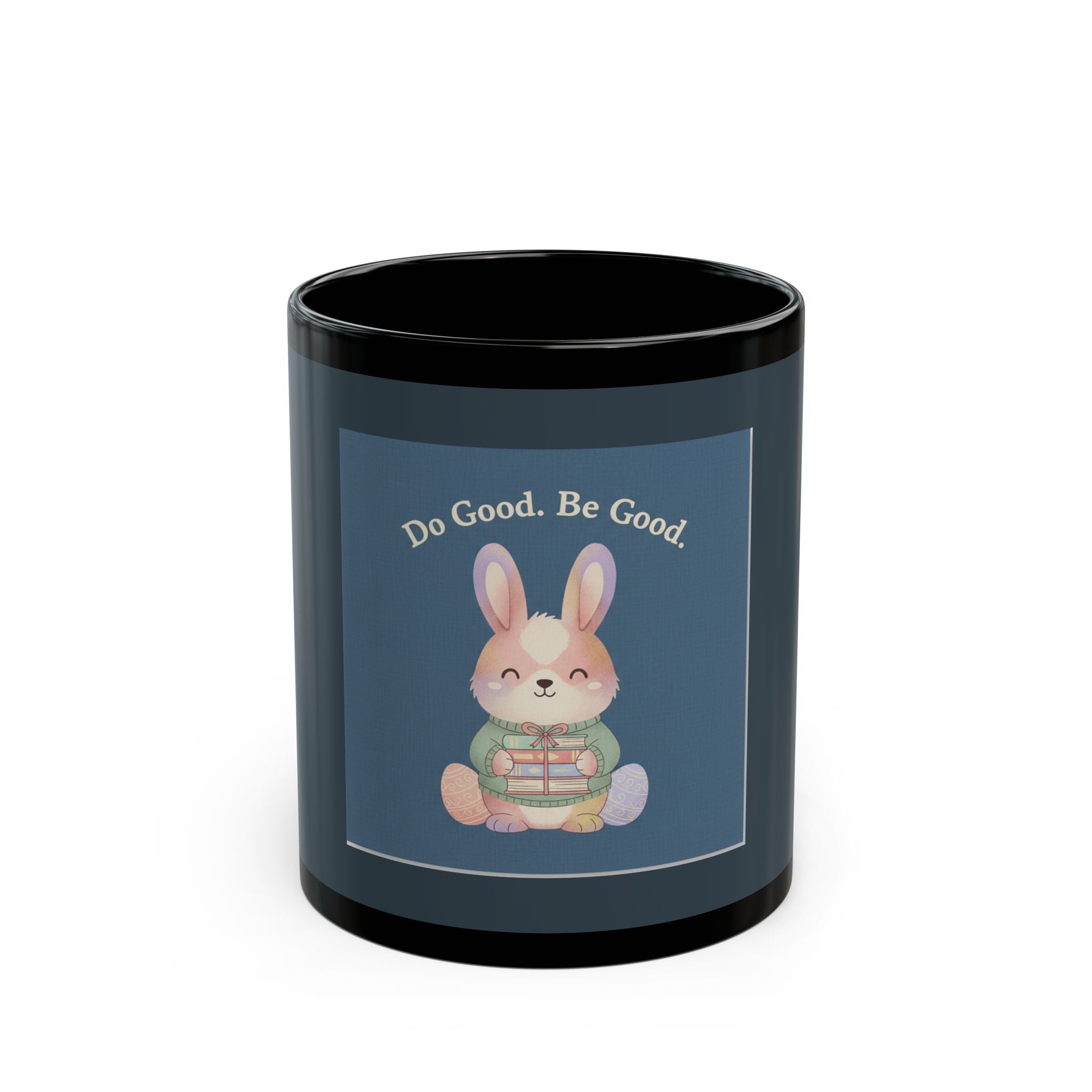 Bunny Black Mug 11oz – Do Good Be Good