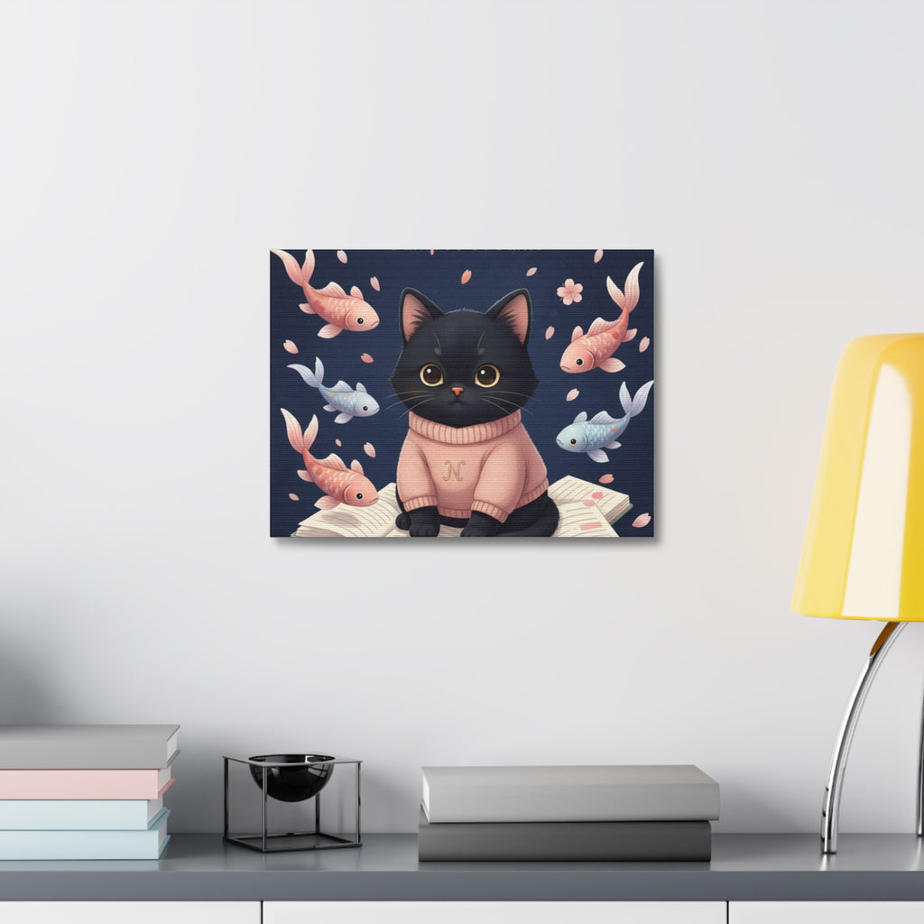 Black Cat Canvas Print – Success Looks Good on You Campus Dreams