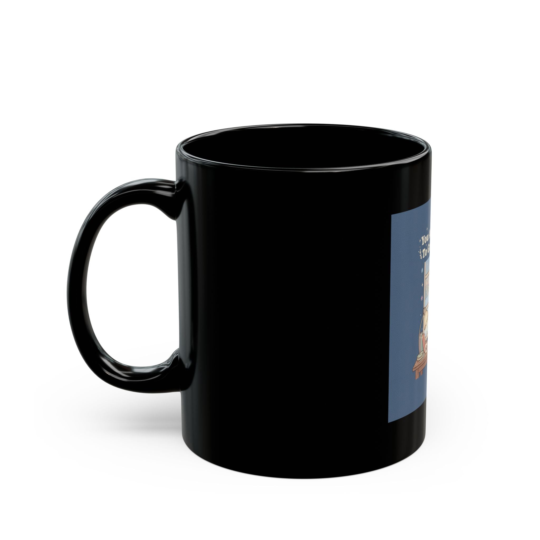 Bunny Black Mug 11oz – You Are Allowed to Grow Slowly