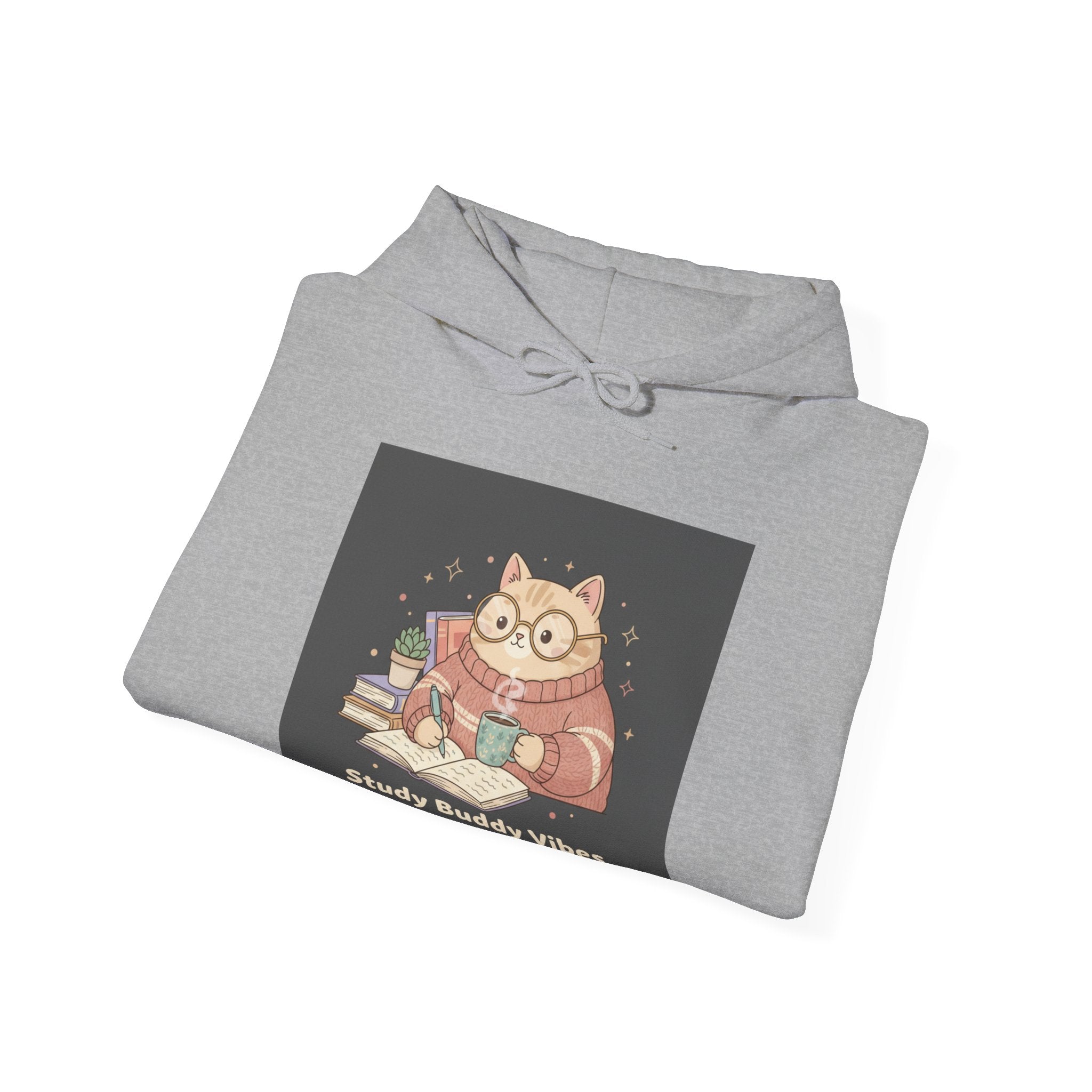 Cat Hoodie – Study Buddy Vibes