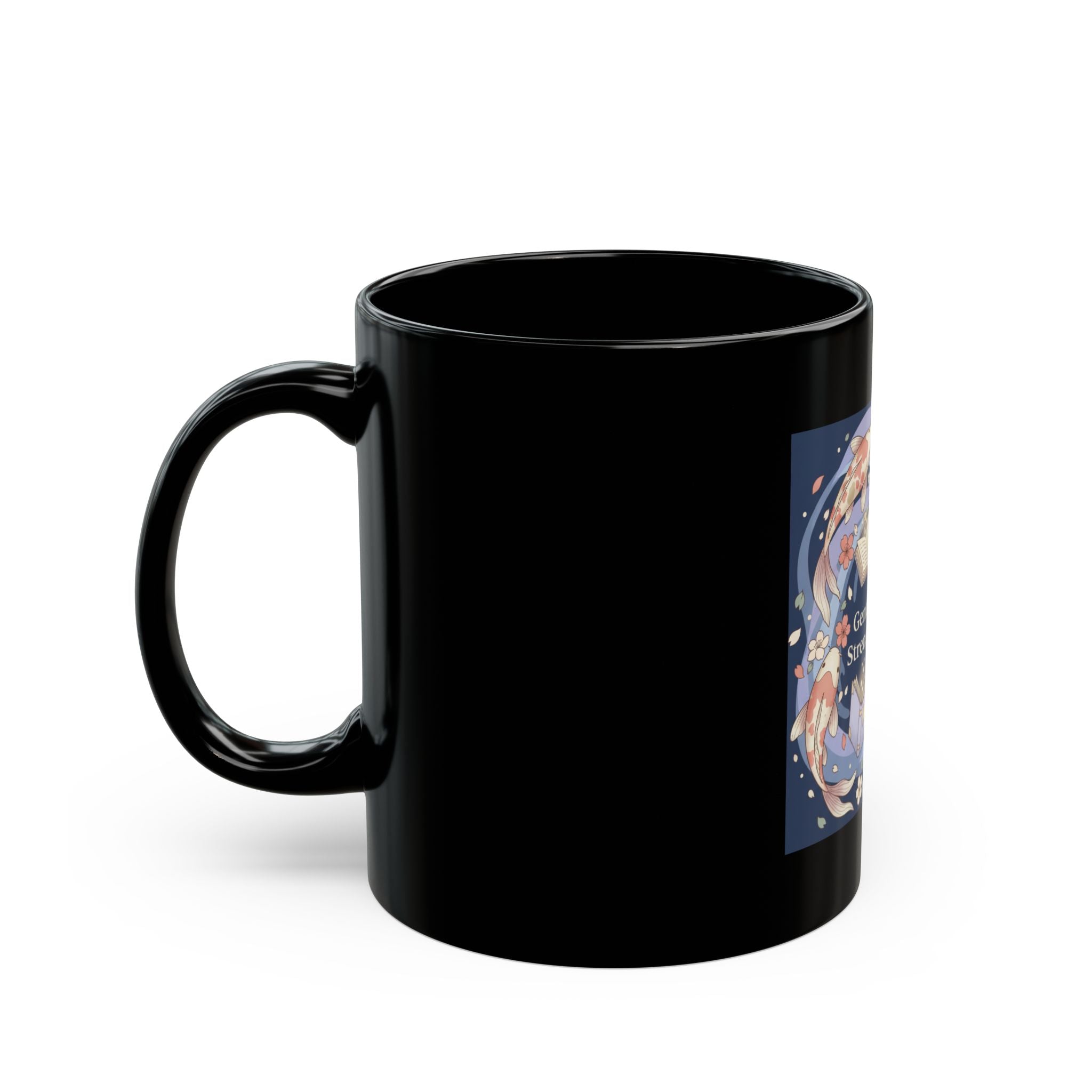 Bunny Black Mug 11oz – Gentle Strength