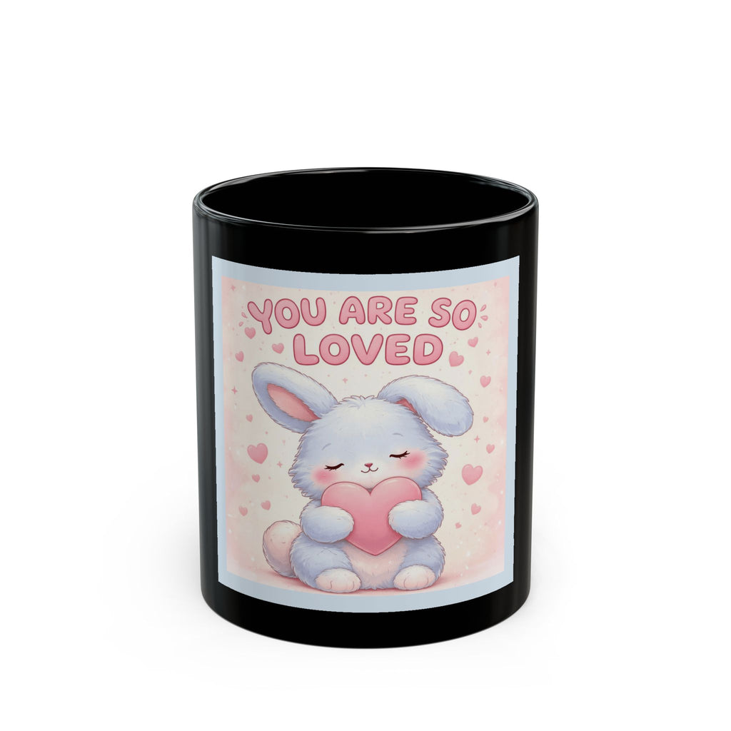 "YOU ARE SO LOVED" Black Cat Black Mug | College Girl Gift | Fashion | KayKay Classics