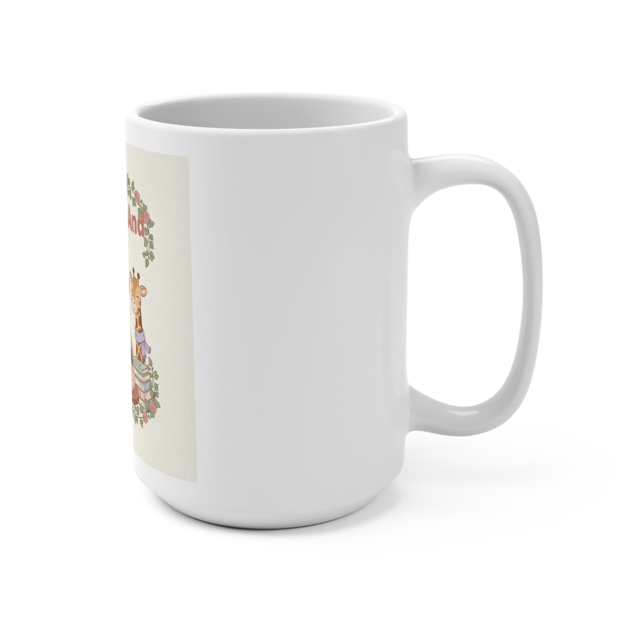 Educated And Cute Panda, giraffe Mug 15oz