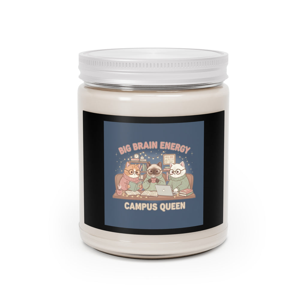 Cat Scented Candle – Big Brain Energy Campus Queen