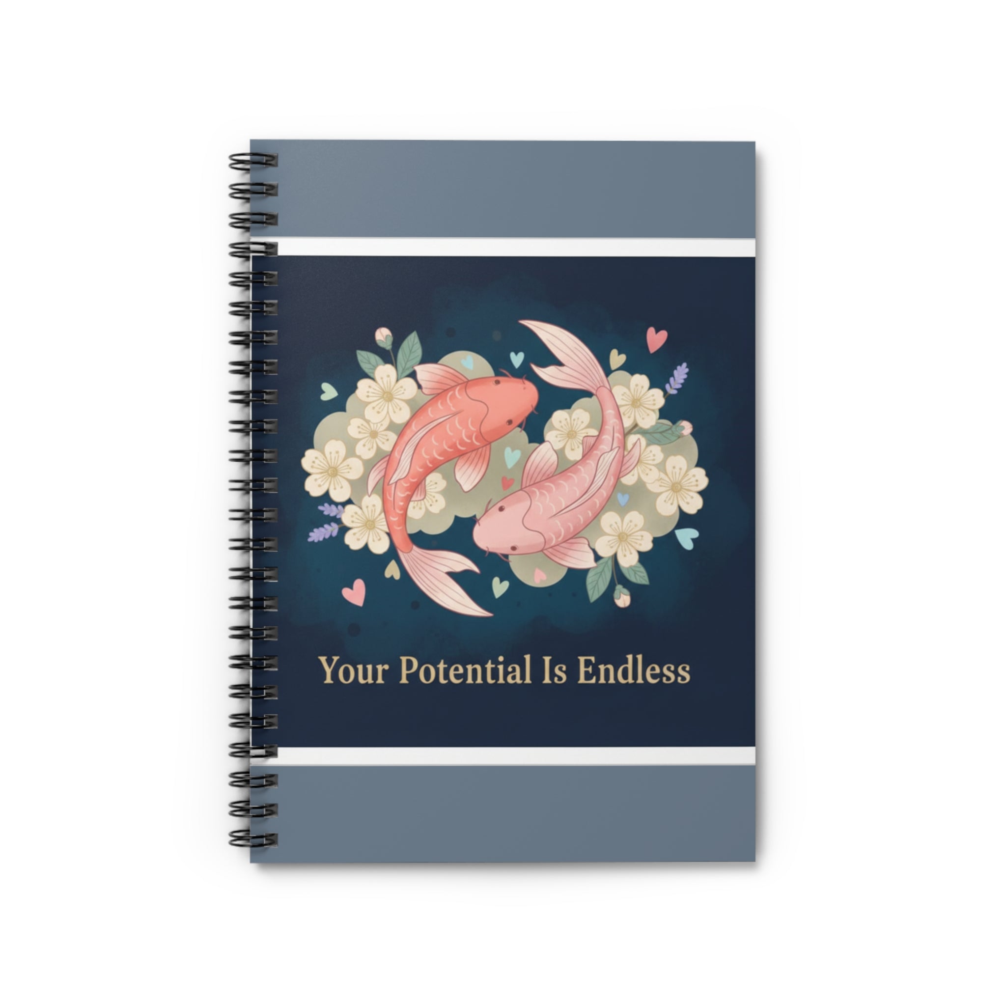 Koi Spiral Notebook – Your Potential is Endless