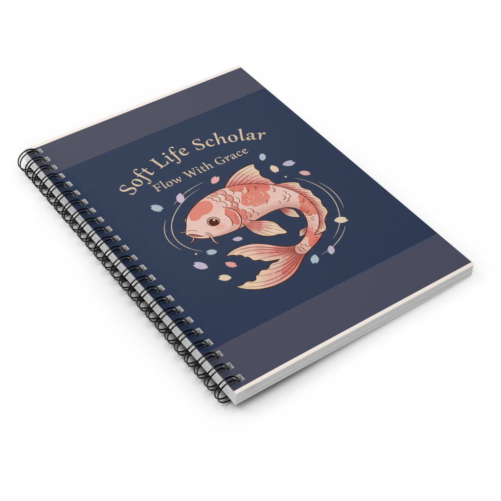 Koi Spiral Notebook – Soft Life Scholar Flow With Grace