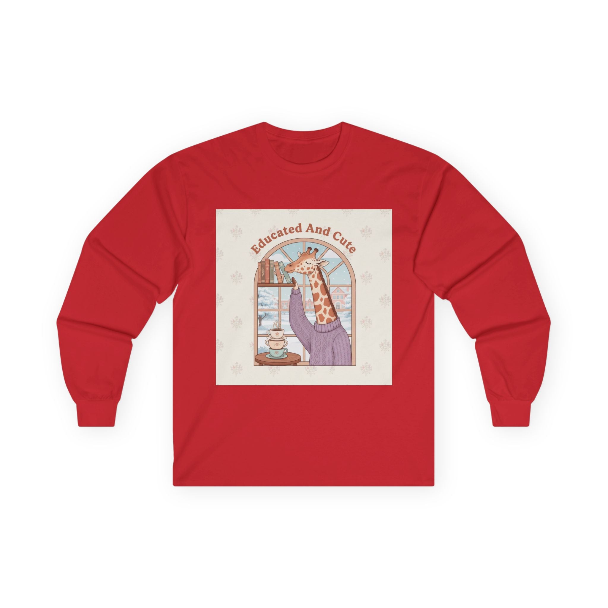 Educated And Cute Giraffe Long Sleeve Tee