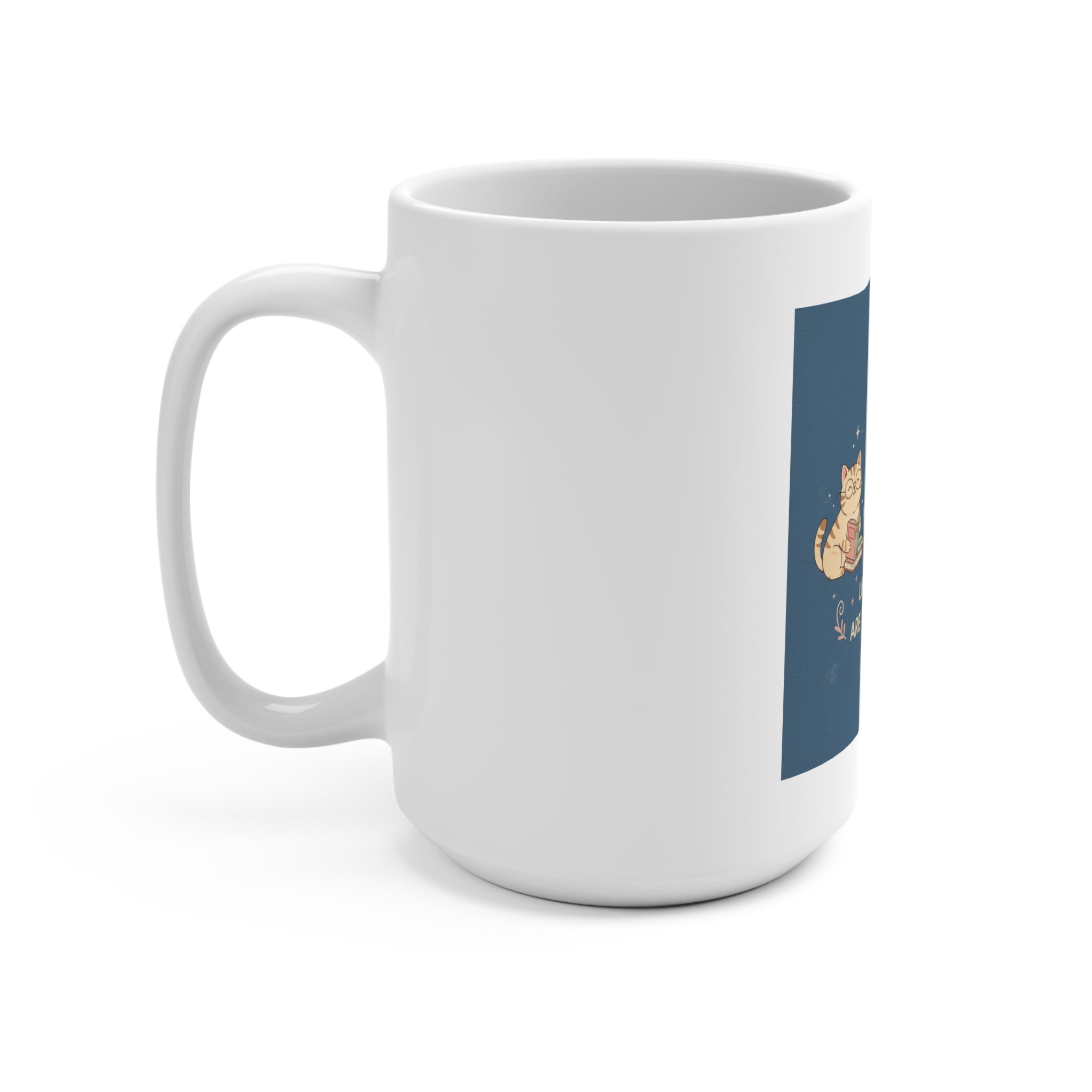Cats With Glasses Mug 15oz – Library Days Are the Best Days