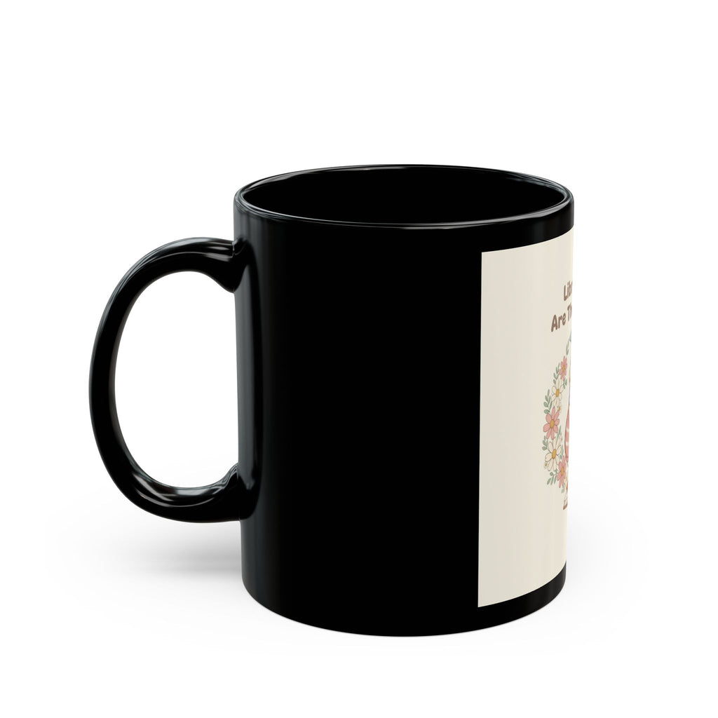 Library Days Are The Best Days Duck Black Mug 11oz
