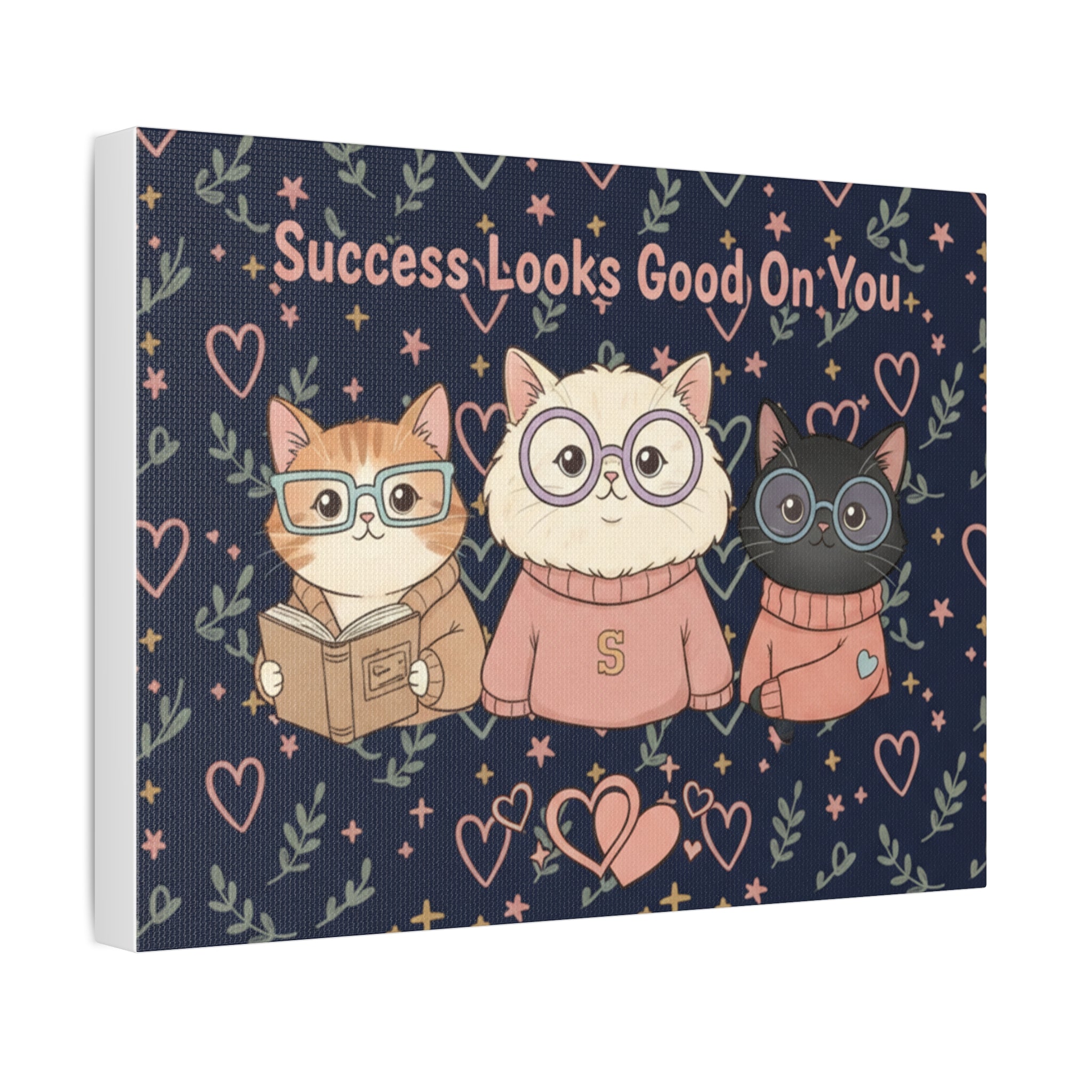 Cats With Glasses Canvas Print – Success Looks Good on You