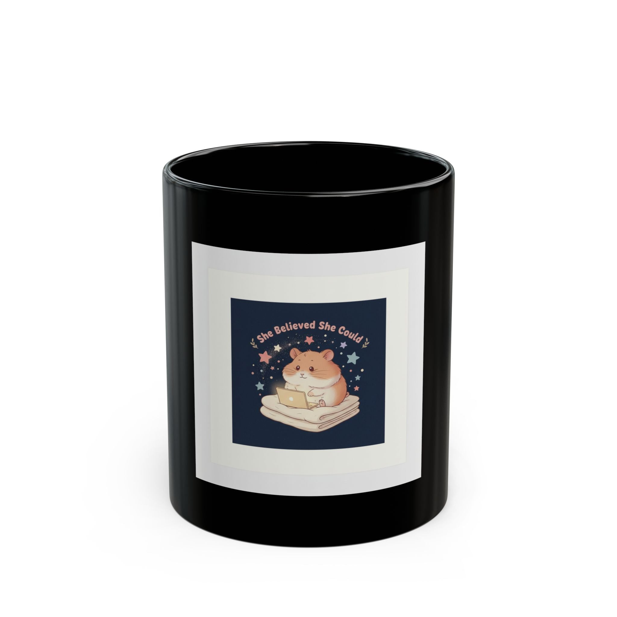 Bear Black Mug 11oz – She Believed She Could