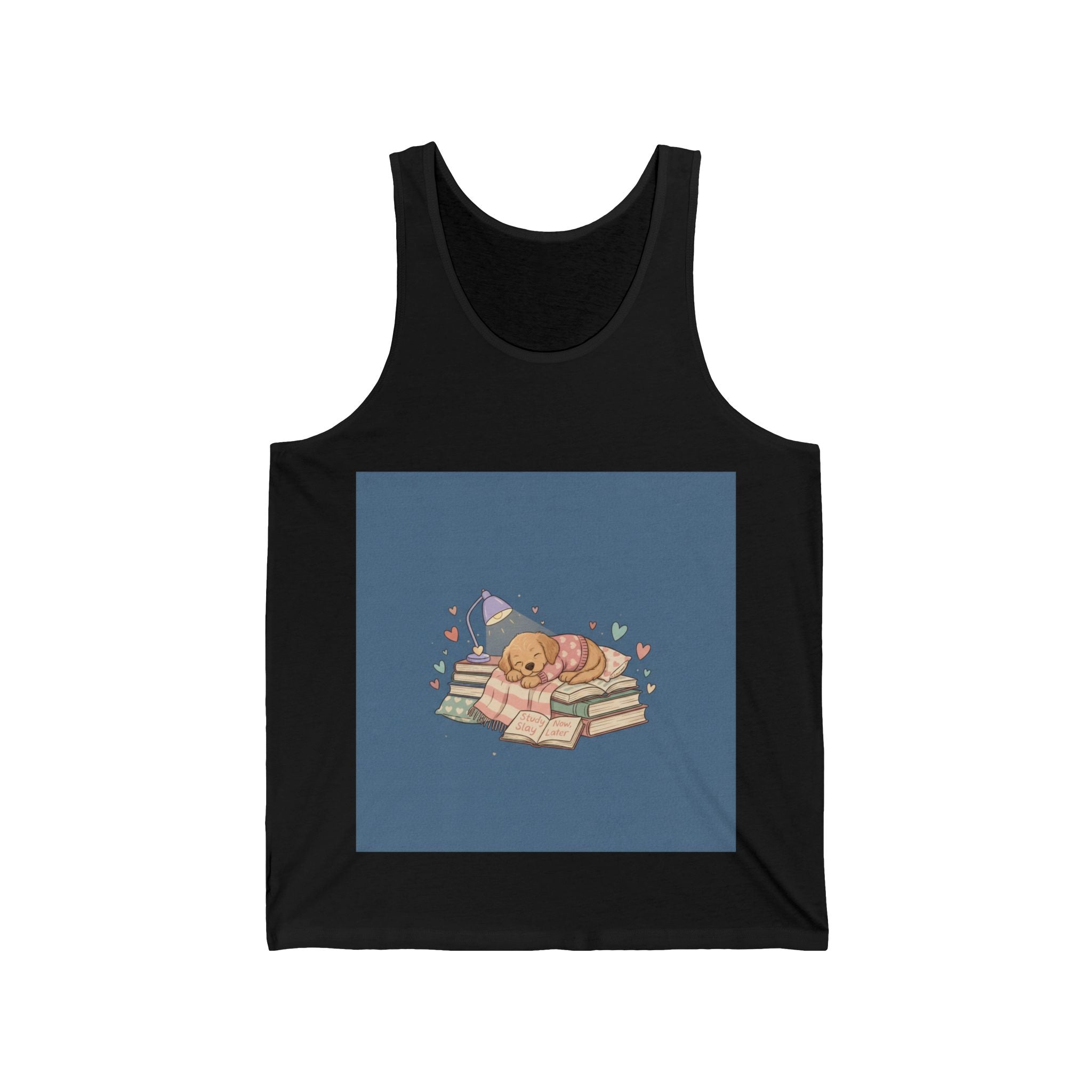 Study Slay Now, Later Puppy Tank Top