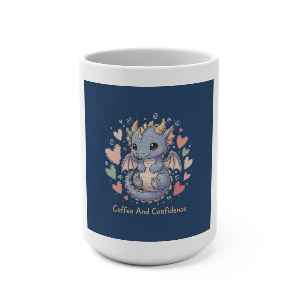 Coffee And Confidence Dragon Mug 15oz