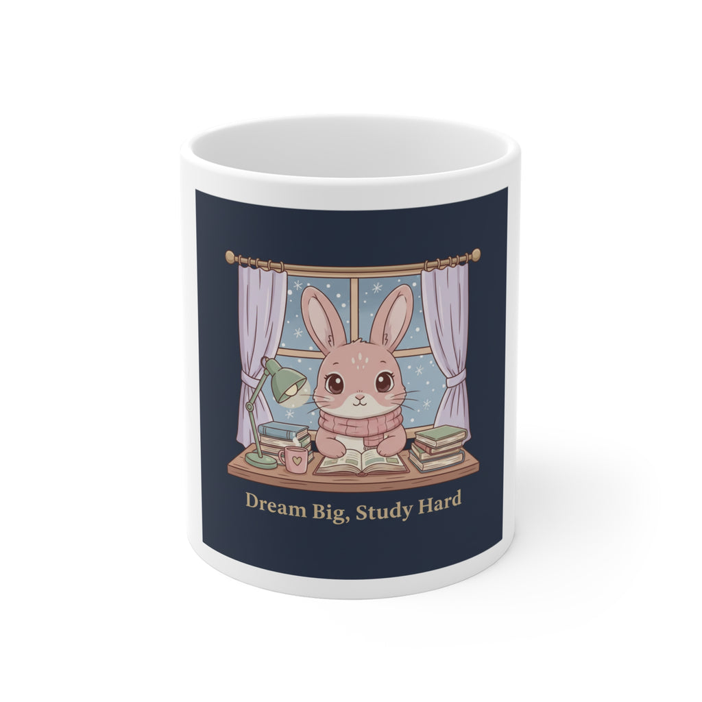 Bunny Mug 11oz – Dream Big Study Hard