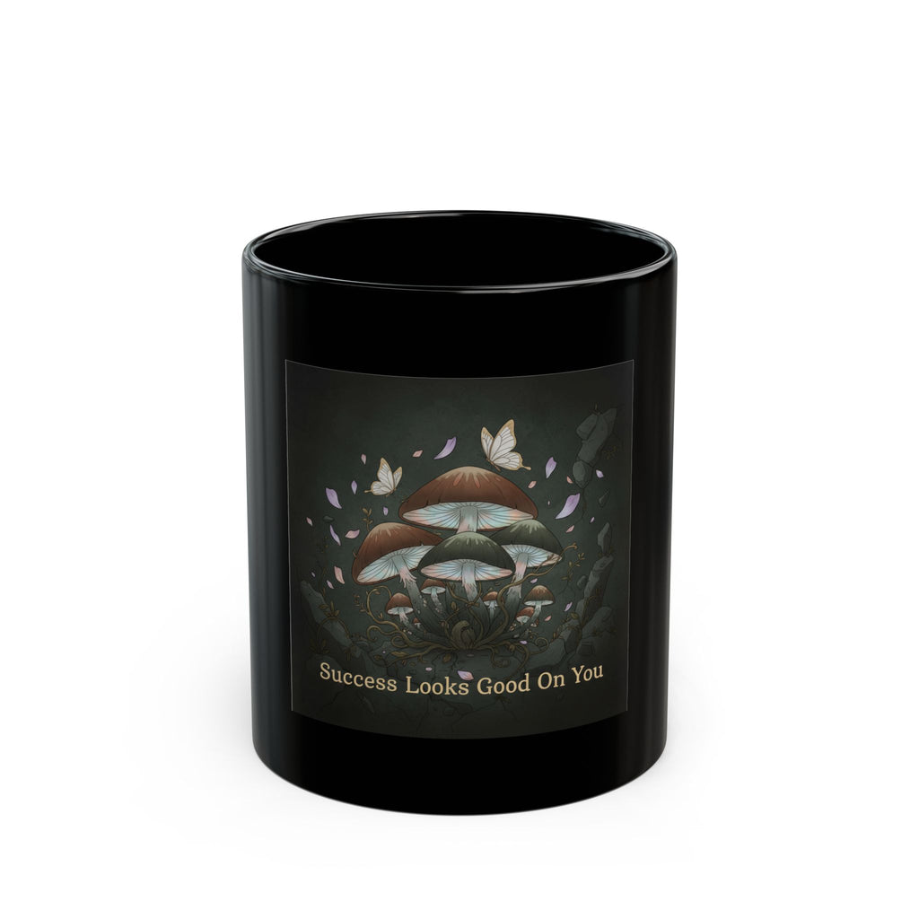 Butterflies Black Mug 11oz – Success Looks Good on You