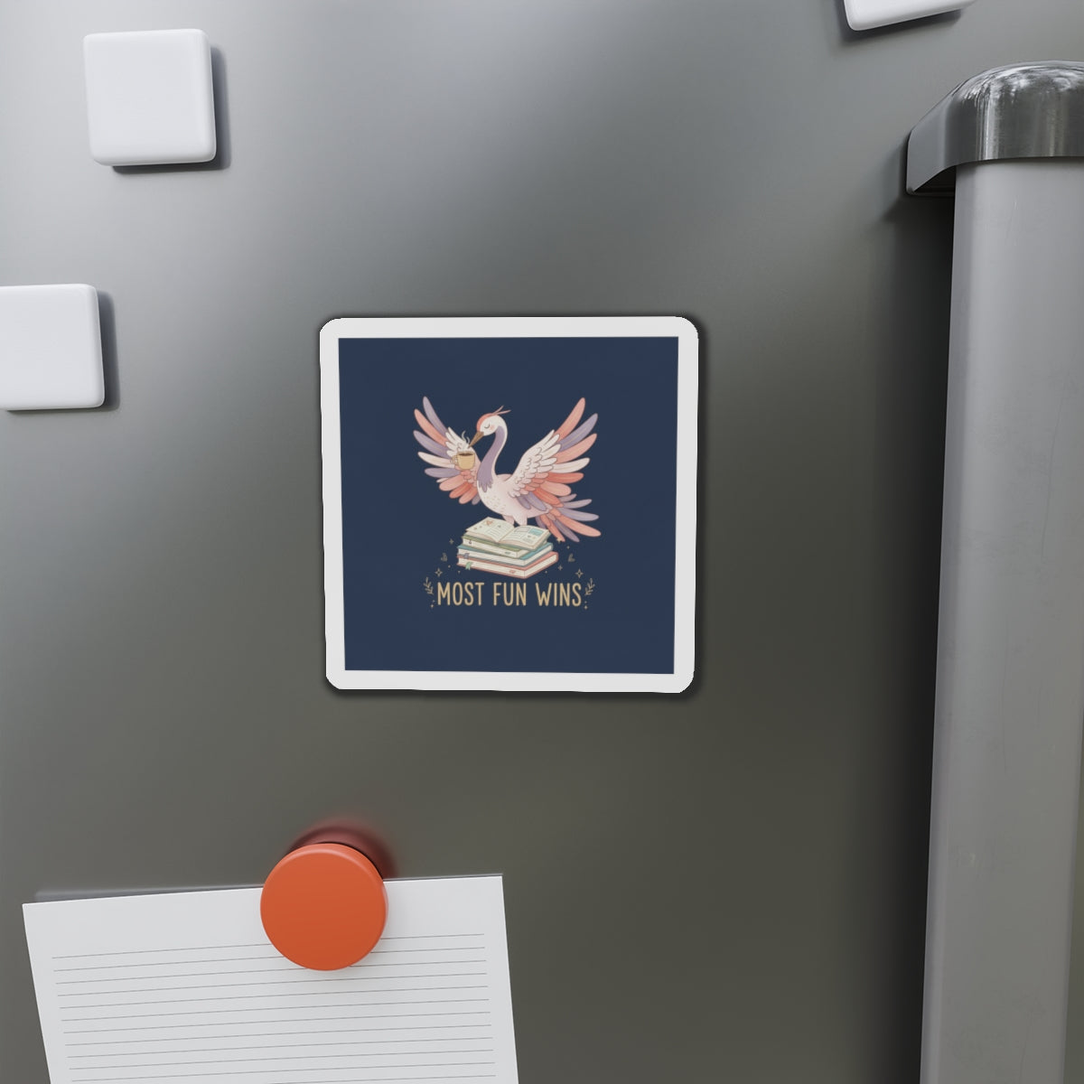 Crane Die-Cut Magnet – Most Fun Wins
