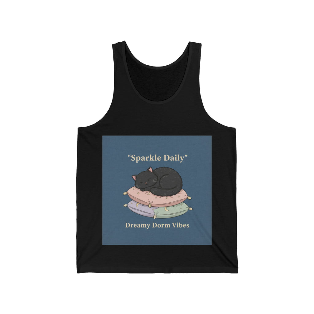 Black Cat Tank Top – Sparkle Daily Dreamy Dorm Vibes