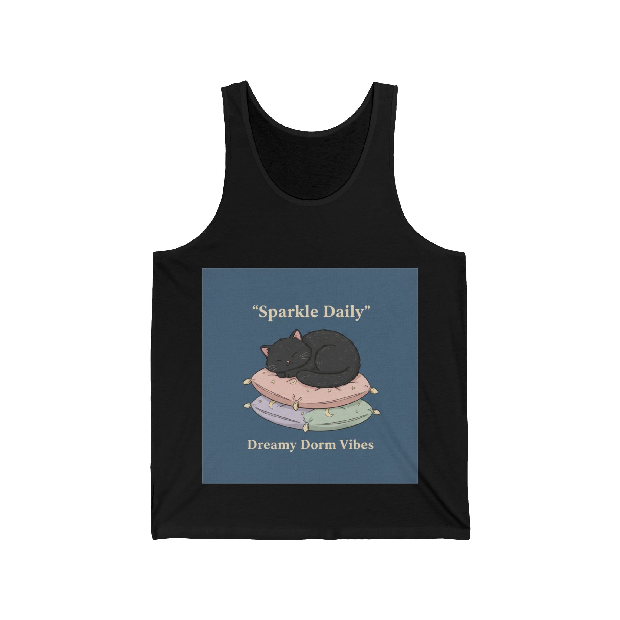Black Cat Tank Top – Sparkle Daily Dreamy Dorm Vibes