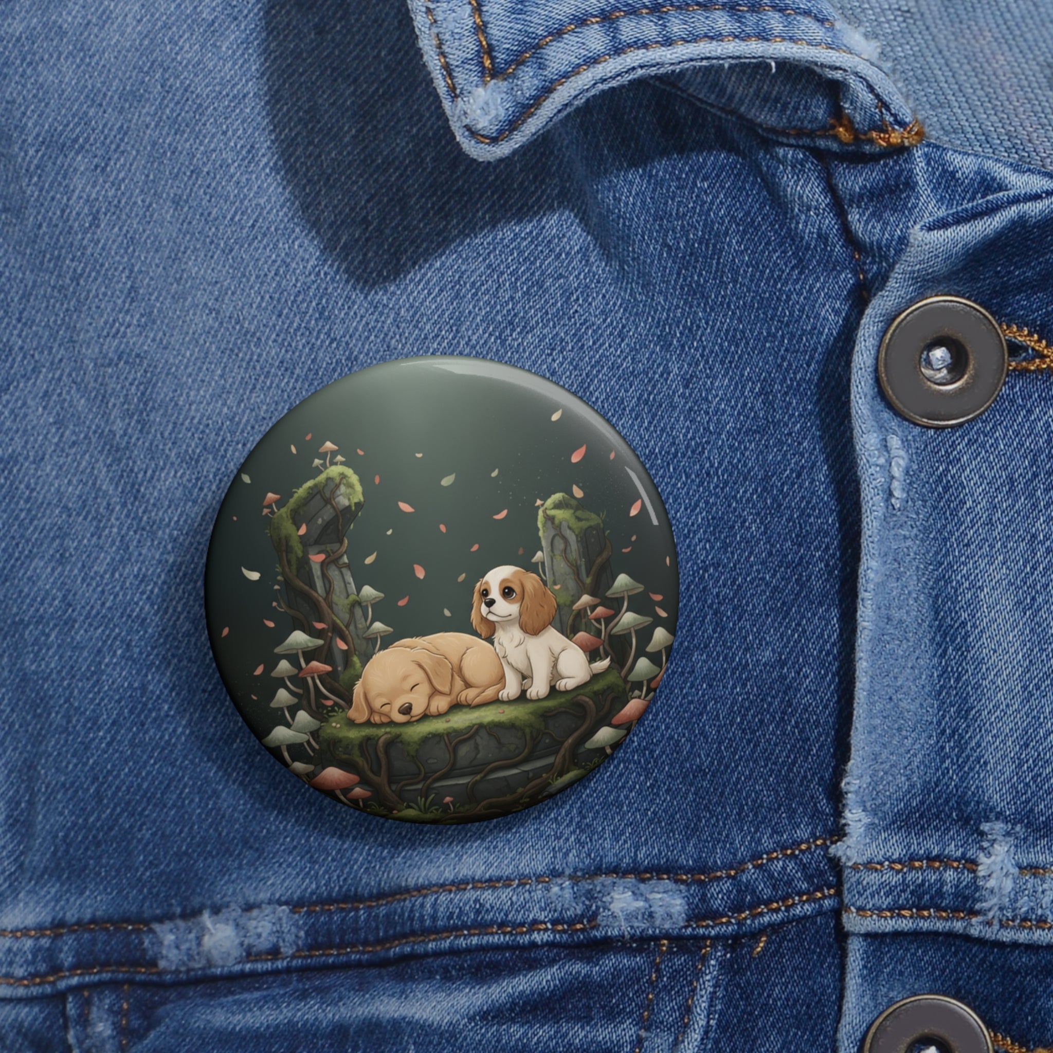 Puppies Pin Button – Magic Takes Time