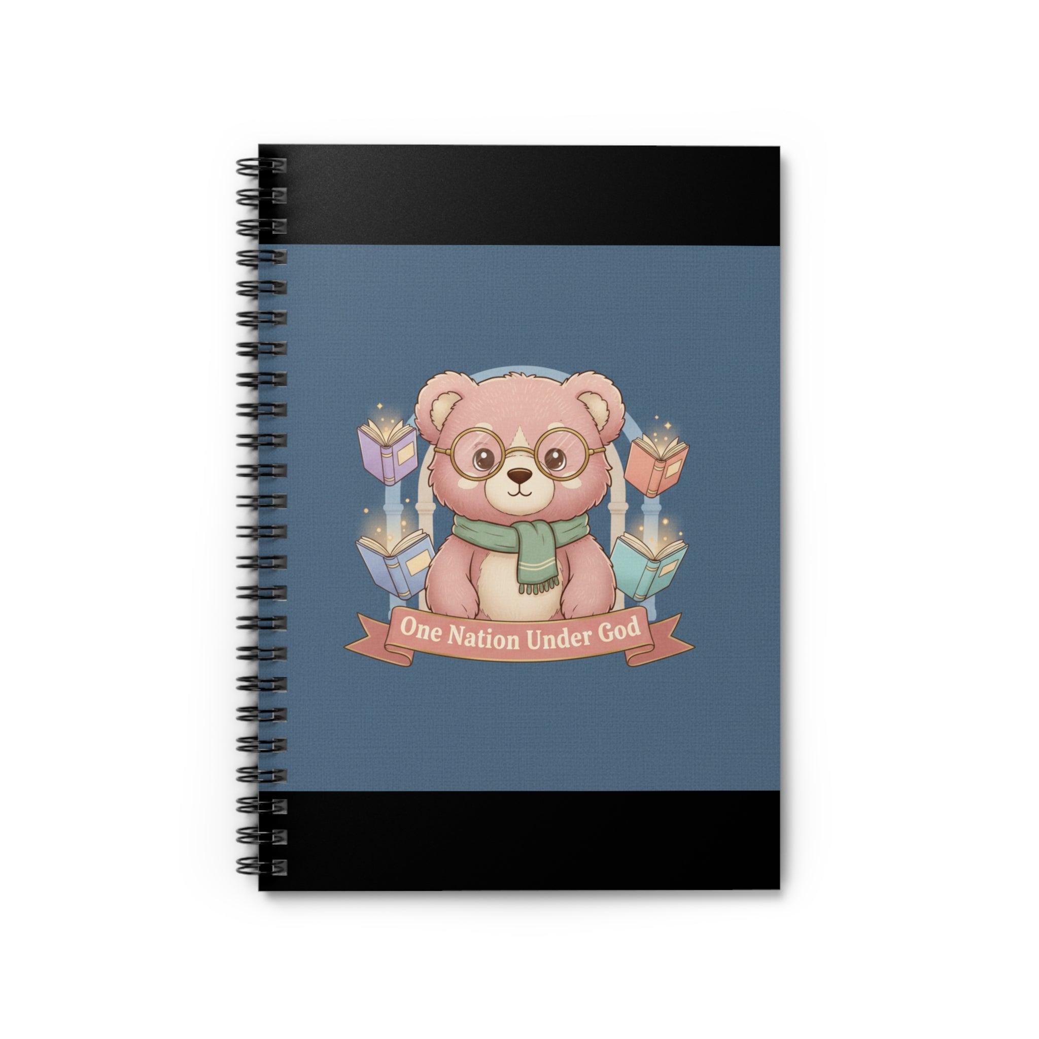 Bear Spiral Notebook – One Nation Under God