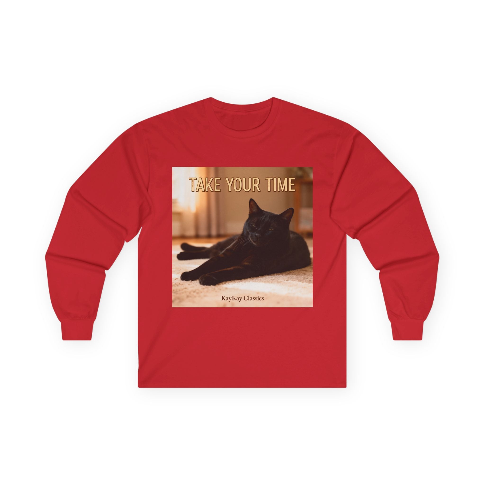 TAKE YOUR TIME Cat Long Sleeve Tee