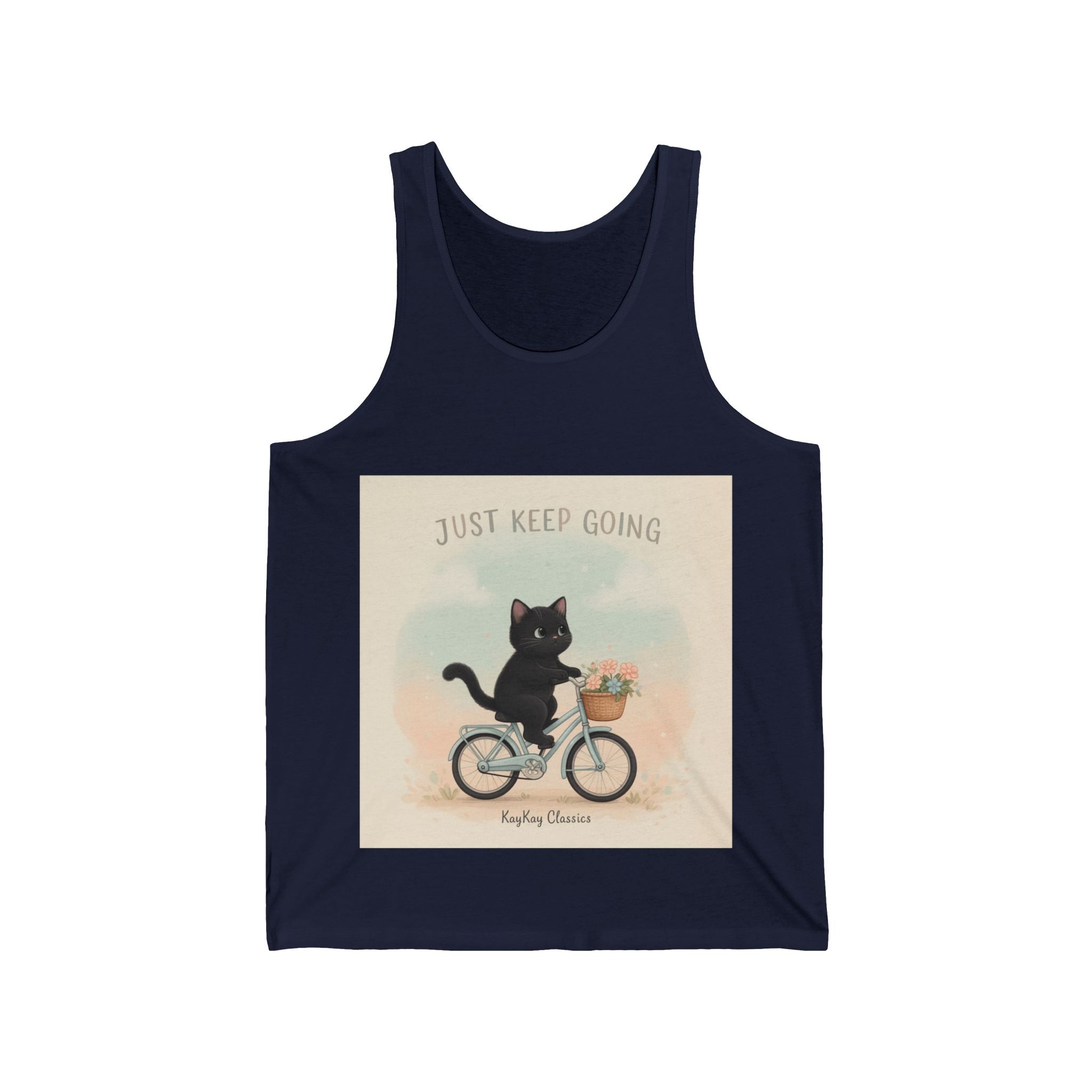 "Design" Black Cat Tank Top | College Girl Gift | Fashion | KayKay Classics