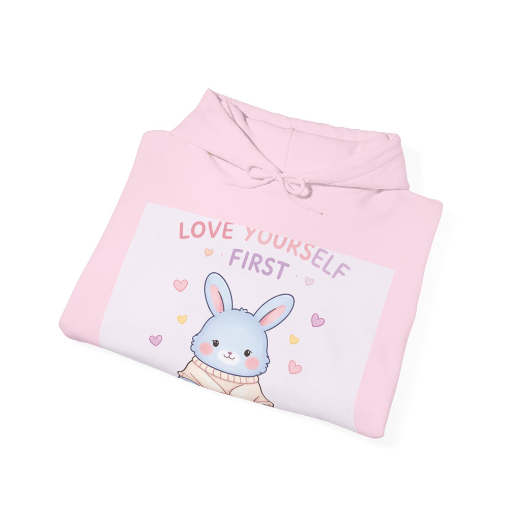 "LOVE YOURSELF FIRST" Black Cat Hoodie | College Girl Gift | Fashion | KayKay Classics