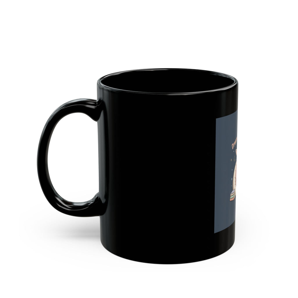 Bunny Black Mug 11oz – Dream Big Study Hard