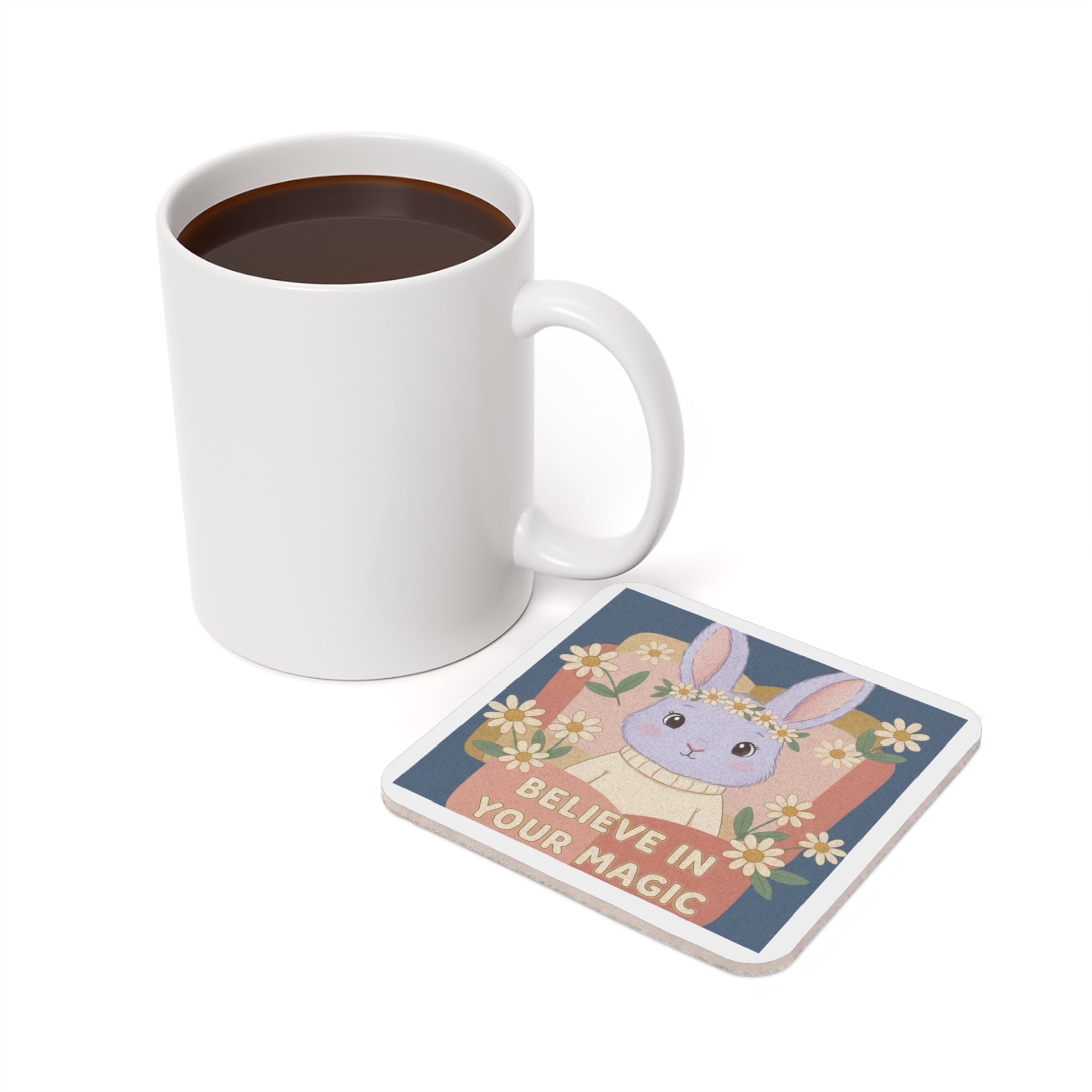 Bunny Cork Coaster – Believe in Your Magic