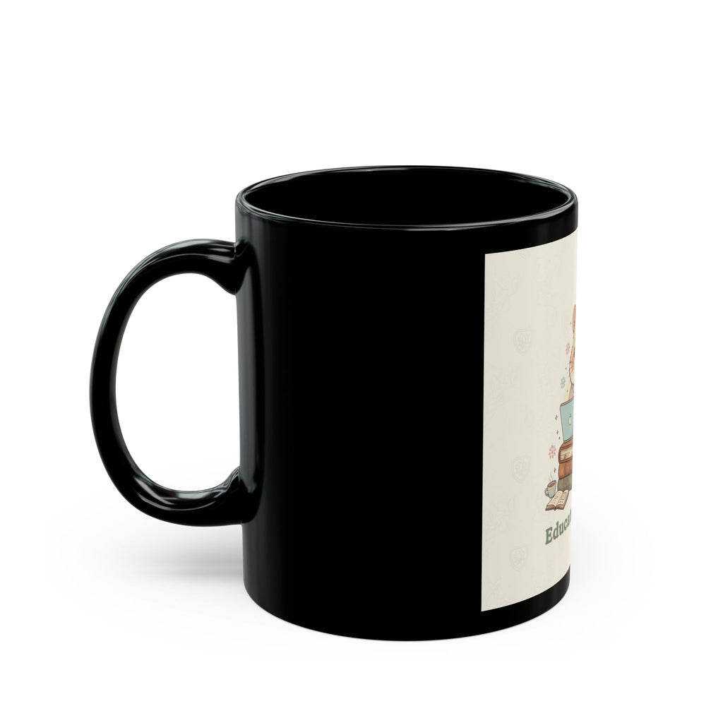 Educated And Cute Hamster Black Mug 11oz