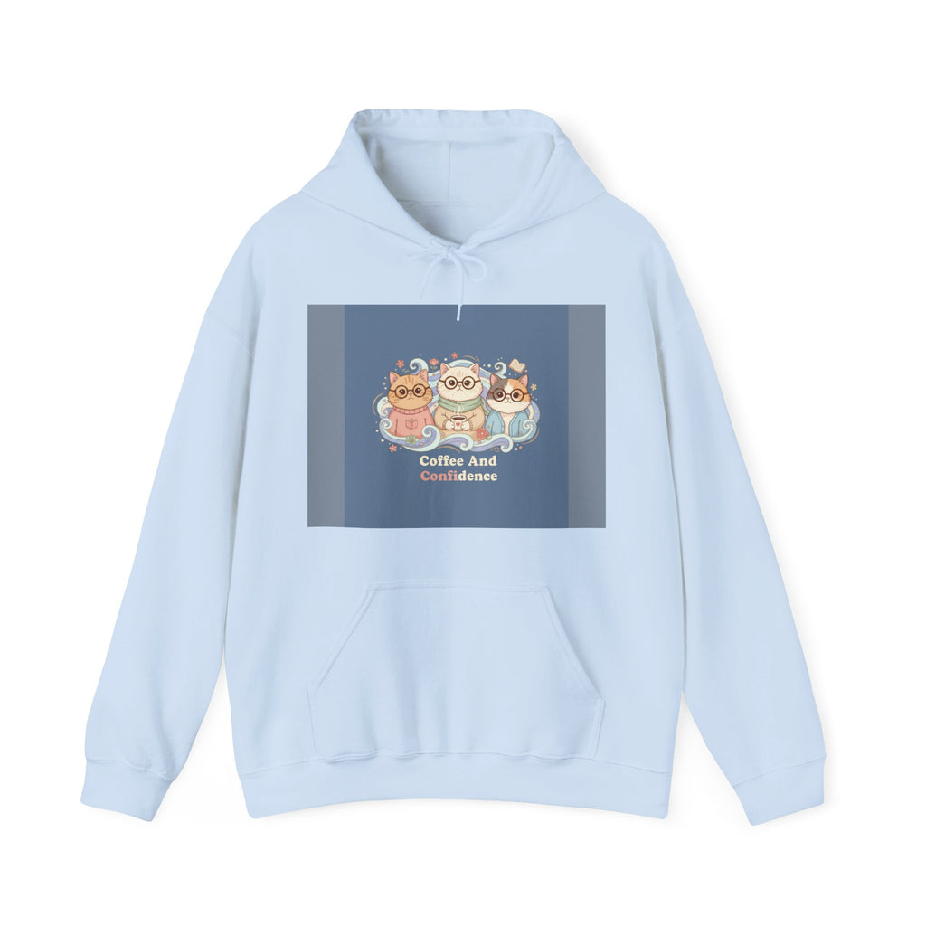 Cats With Glasses Hoodie – Coffee and Confidence