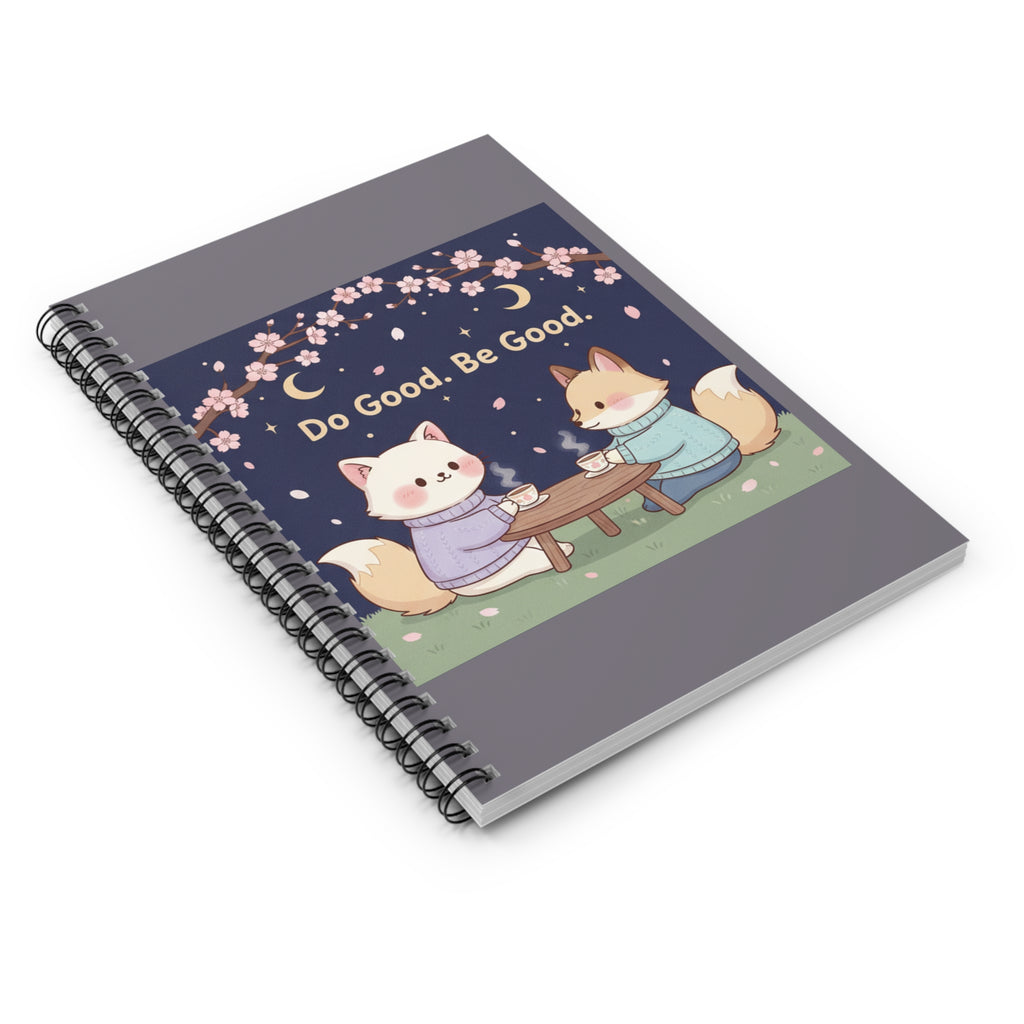 Cat Spiral Notebook – Do Good Be Good