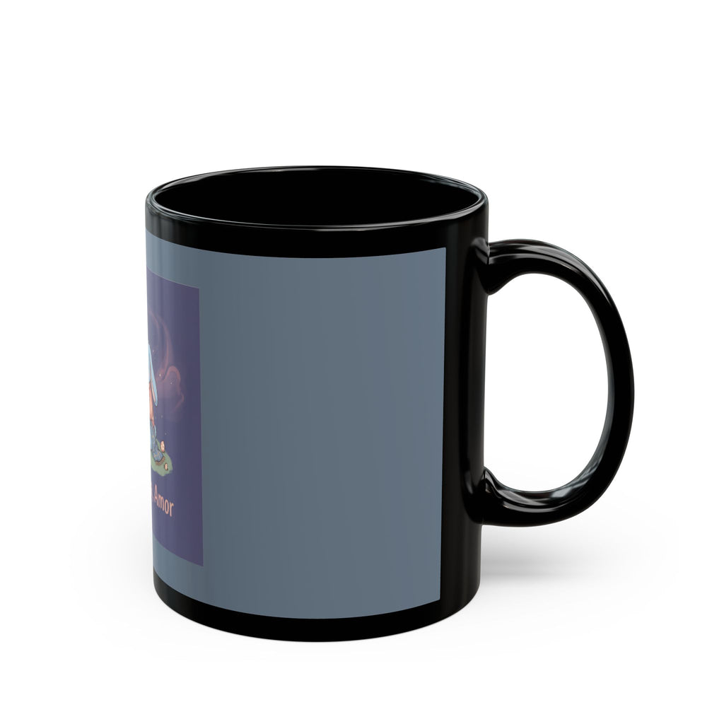 Bunny Black Mug 11oz – Fe, Esperenza, Amor