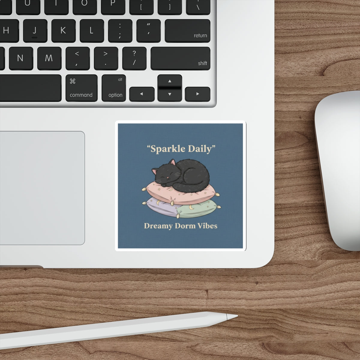 Black Cat Die-Cut Sticker – Sparkle Daily Dreamy Dorm Vibes
