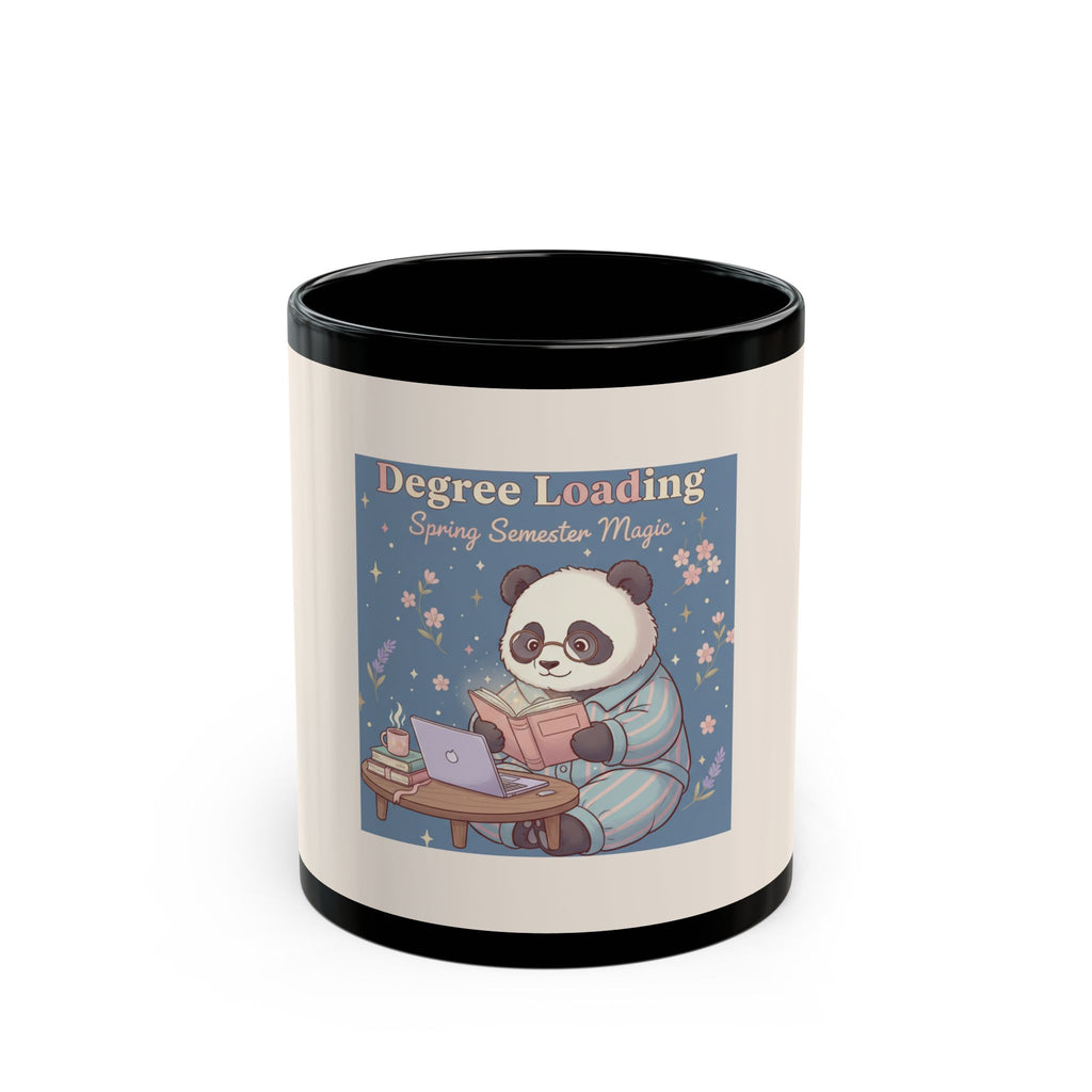 Panda Black Mug 11oz – Degree Loading Spring Semester Magic
