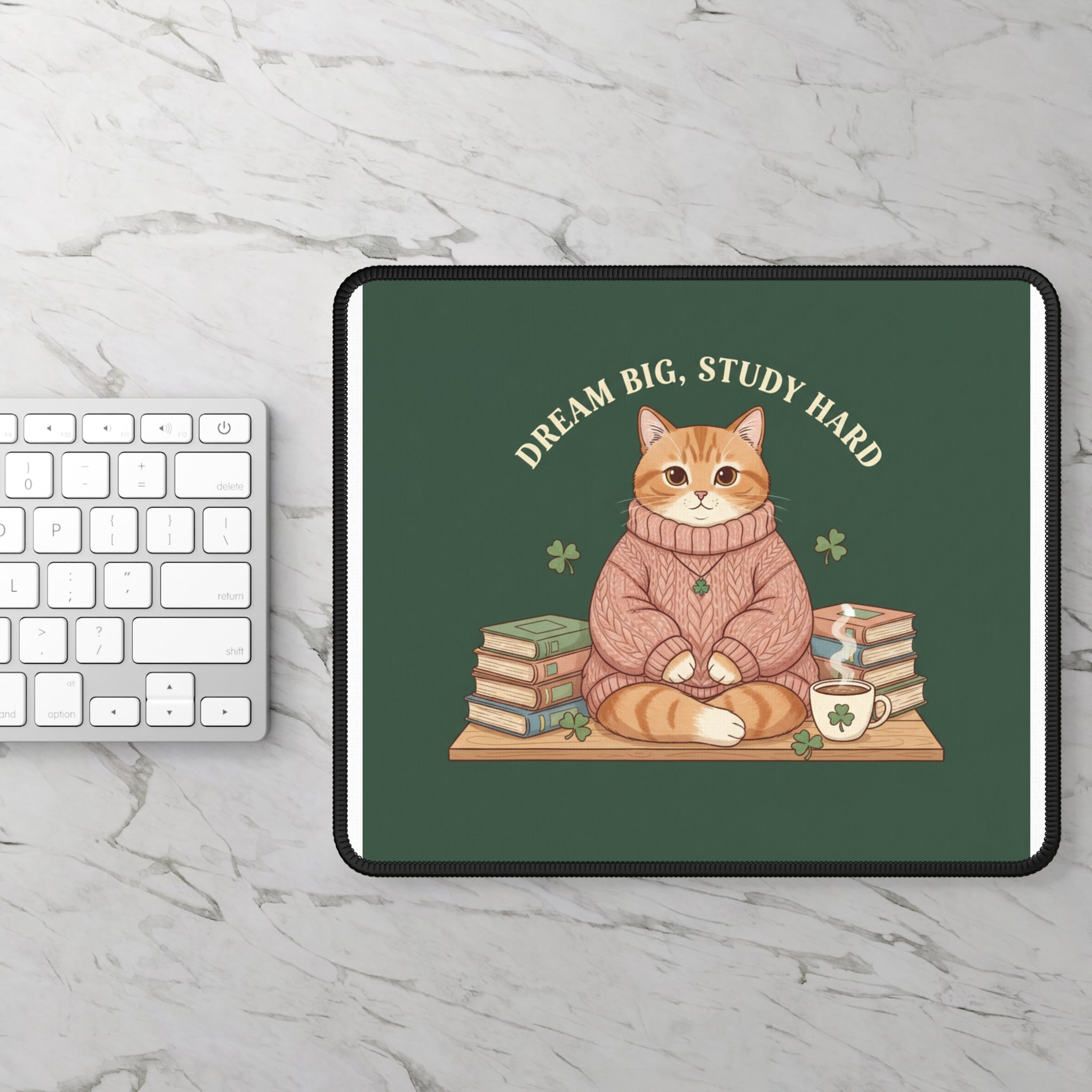 Cat Mouse Pad – Dream Big, Study Hard
