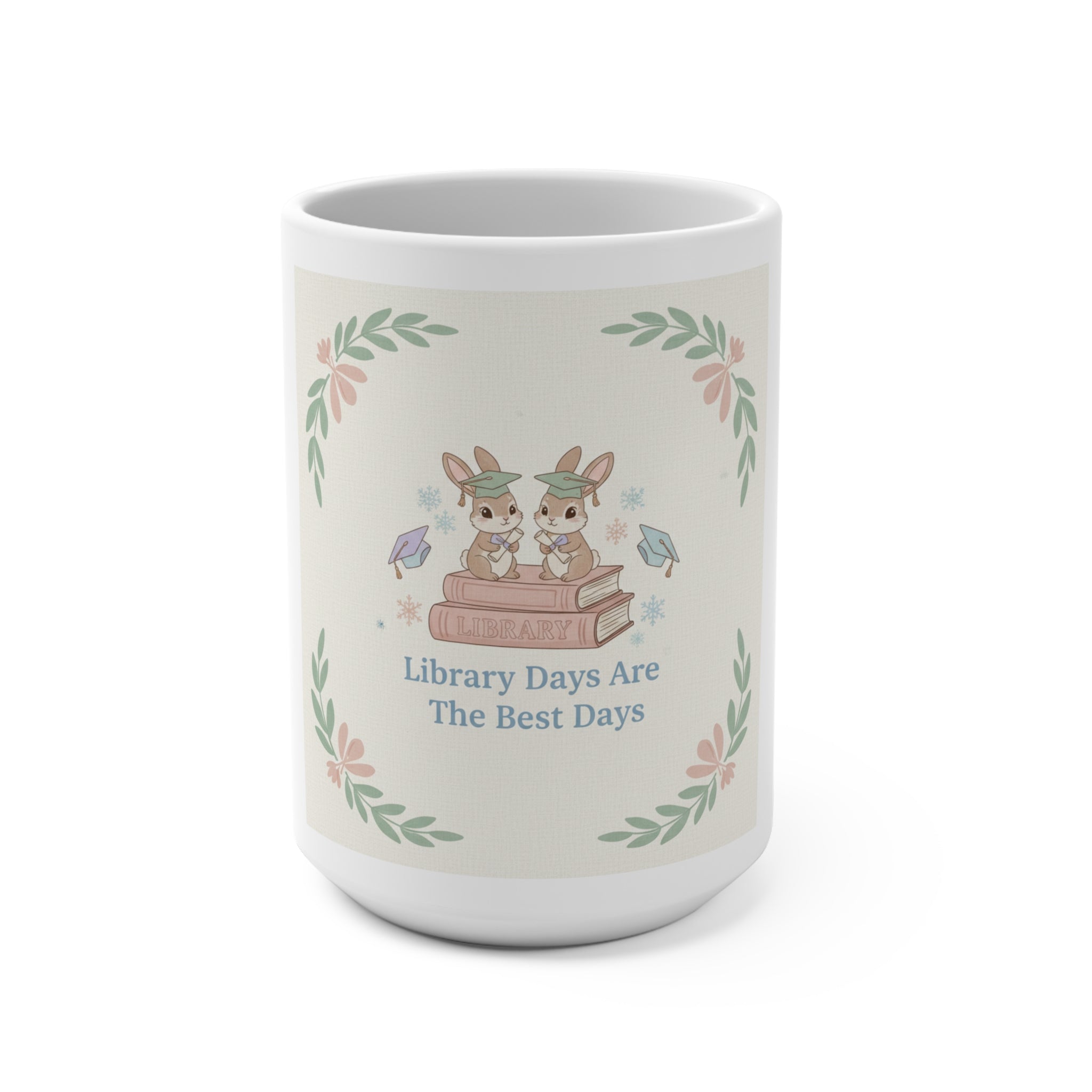 Library Days Are The Best Days Rabbits Mug 15oz