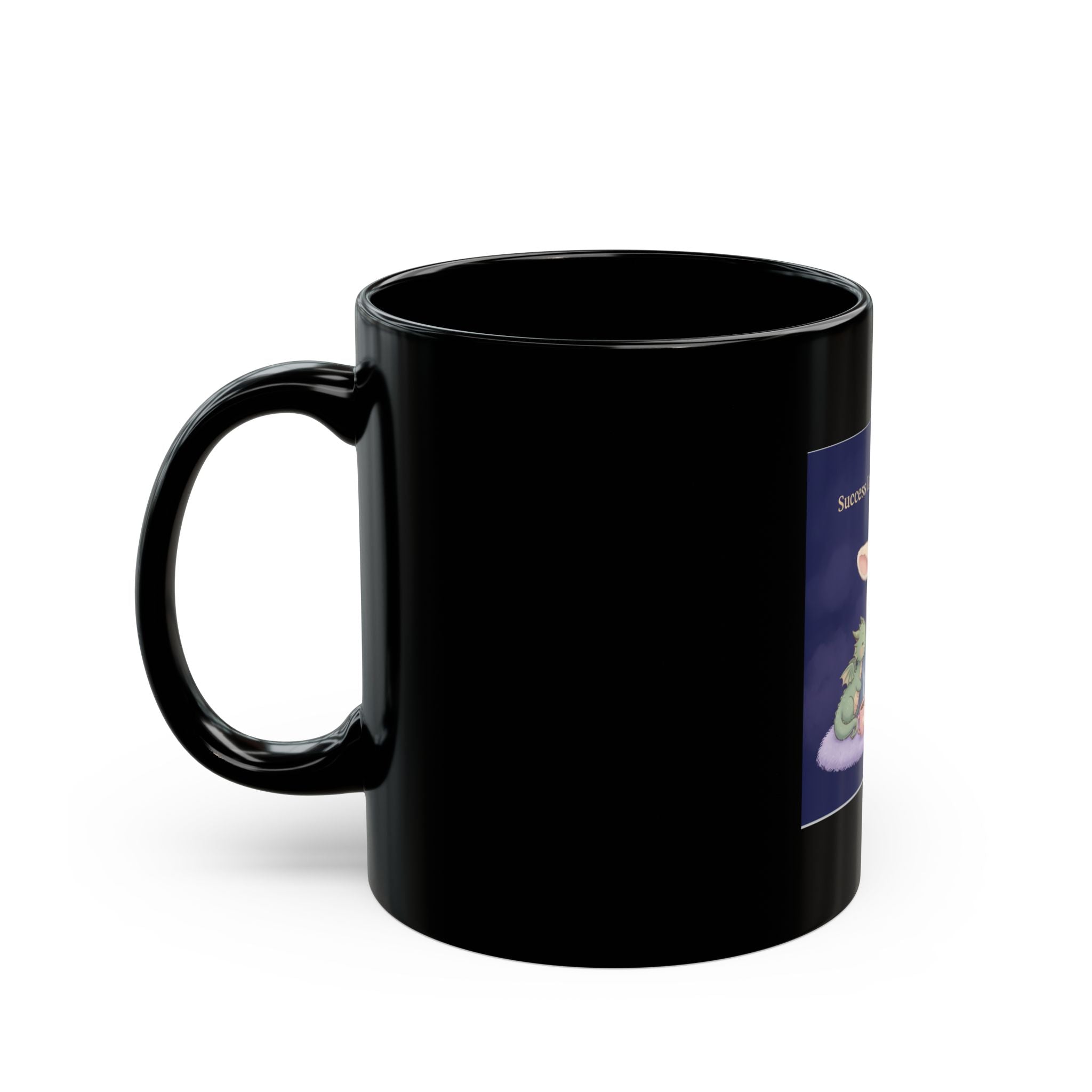 Bunny Black Mug 11oz – Success Looks Good on You