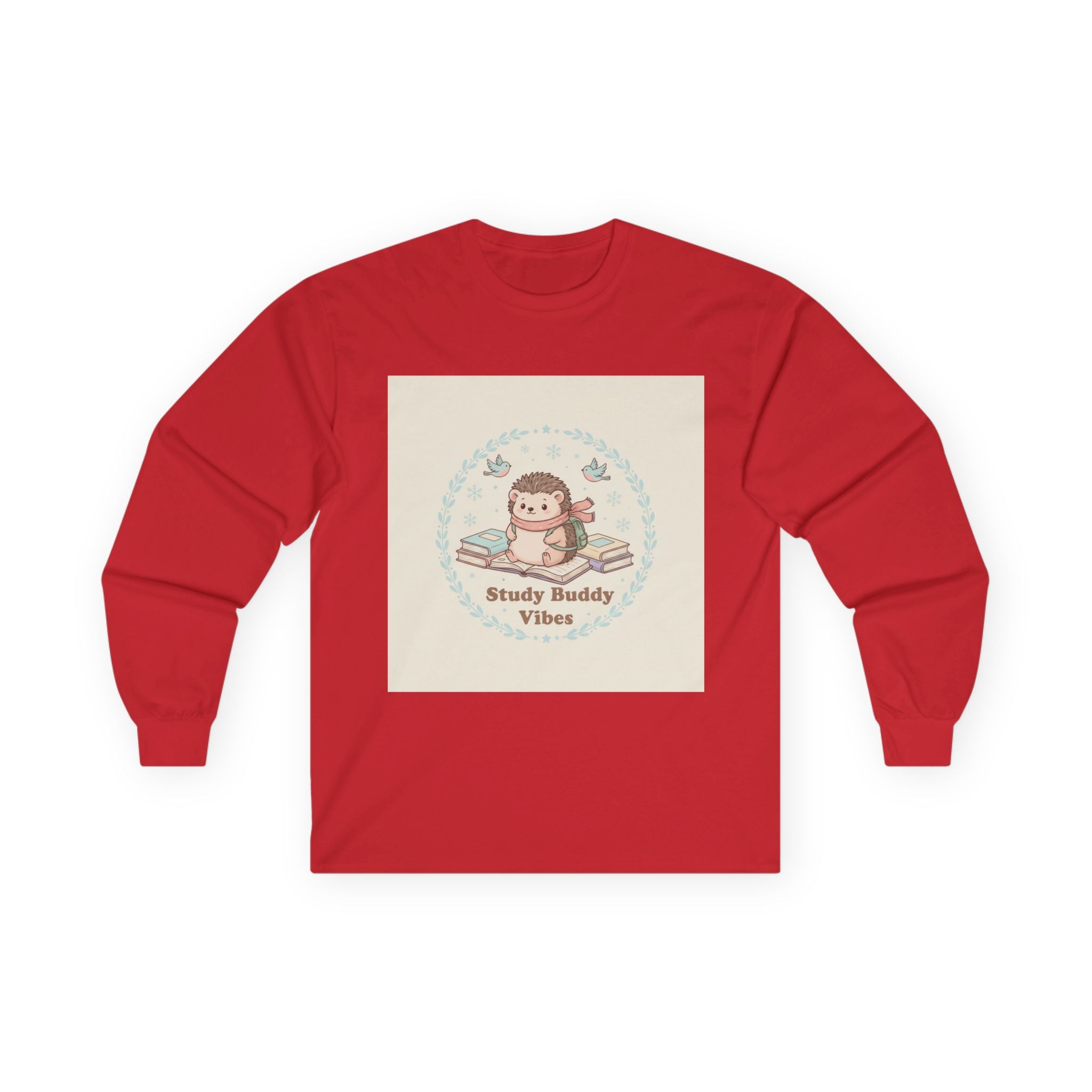 Study Buddy Vibes Hedgehog Long Sleeve Tee