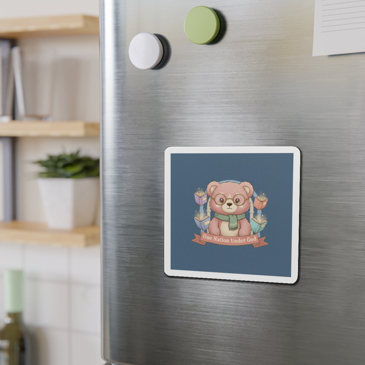 Bear Die-Cut Magnet – One Nation Under God
