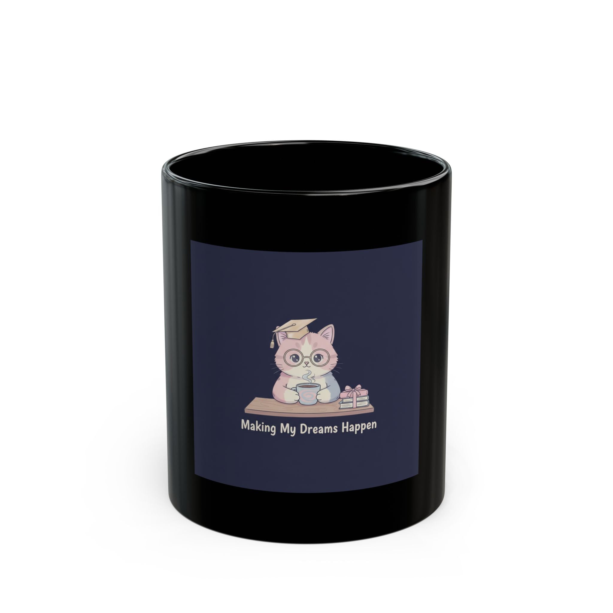 Bunny Black Mug 11oz – Making My Dreams Happen