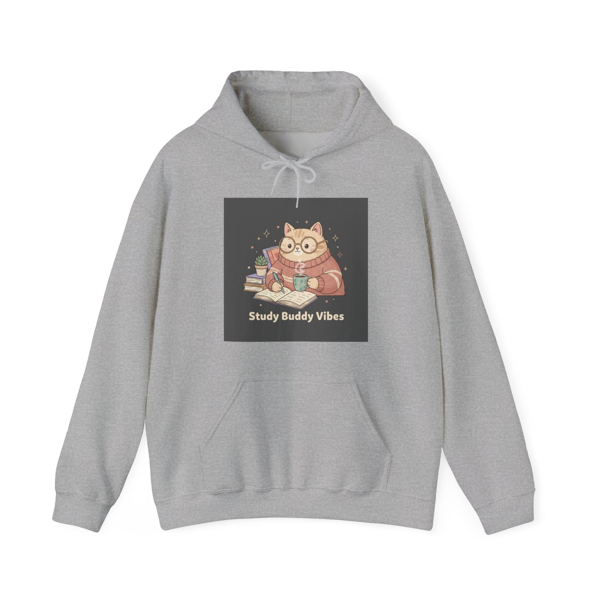 Cat Hoodie – Study Buddy Vibes