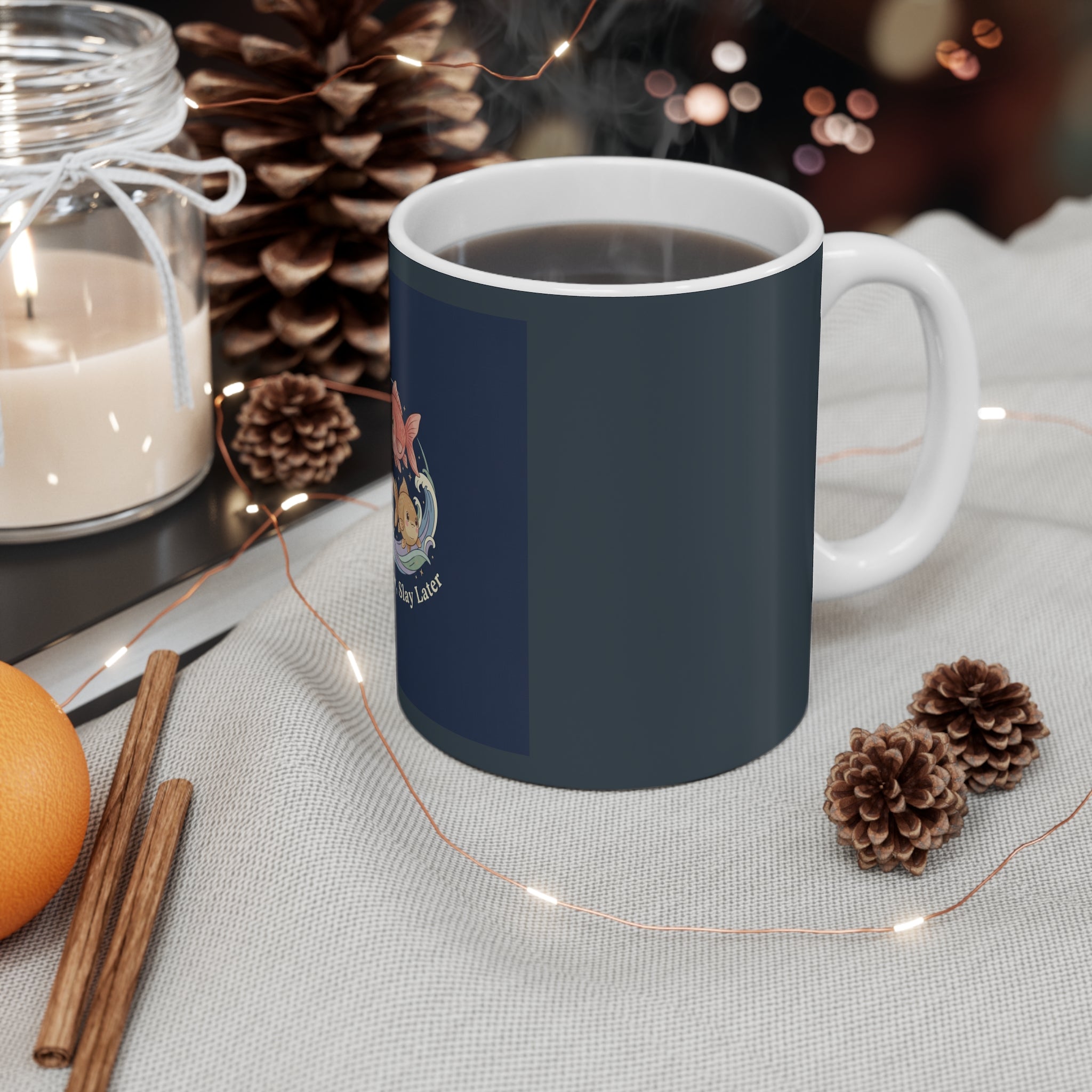 Fish Mug 11oz – Study Now, Slay Later