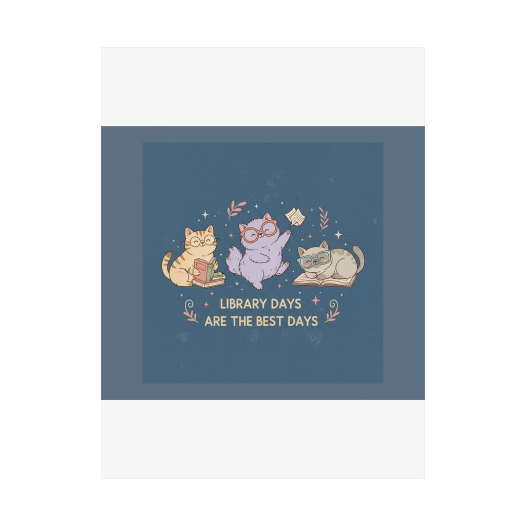 Cats With Glasses Poster – Library Days Are the Best Days