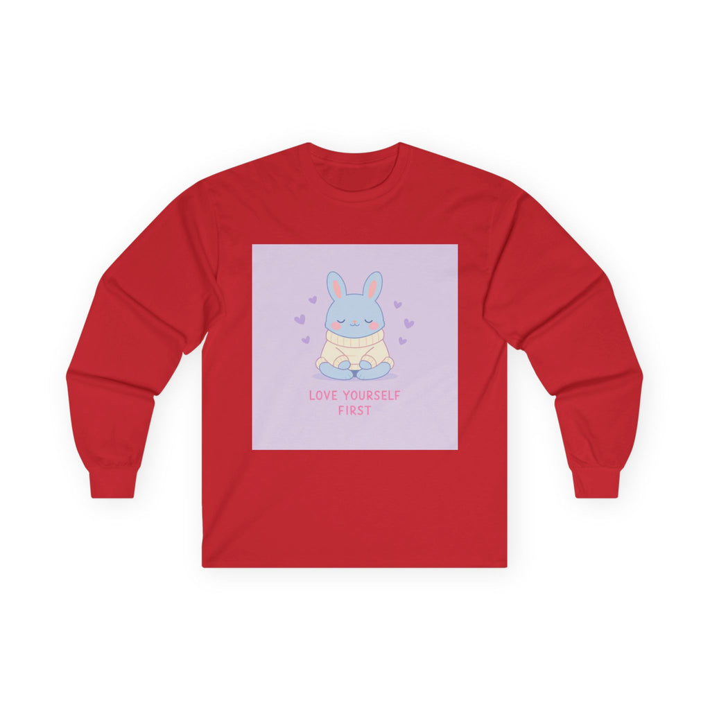 LOVE YOURSELF FIRST Bunny Long Sleeve Tee