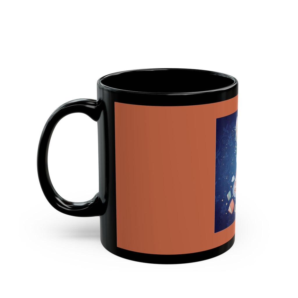 Rabbit Black Mug 11oz – Dream Big, Study Hard