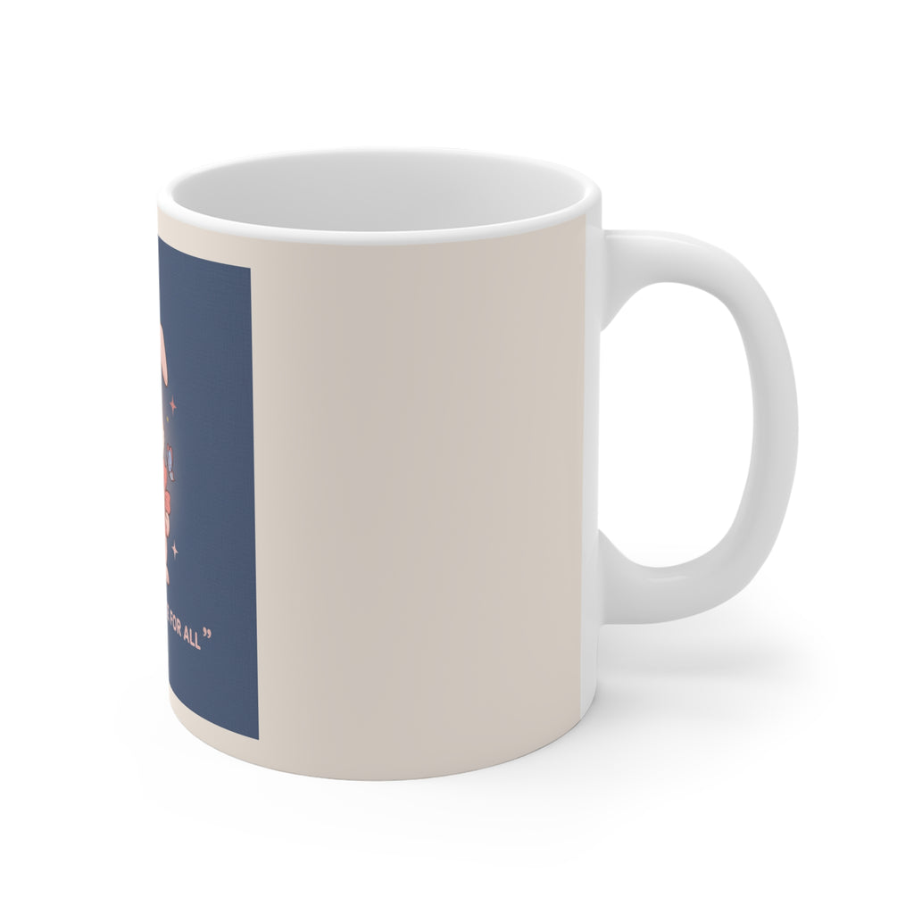 Rabbit Mug 11oz – Liberty and Justice for All