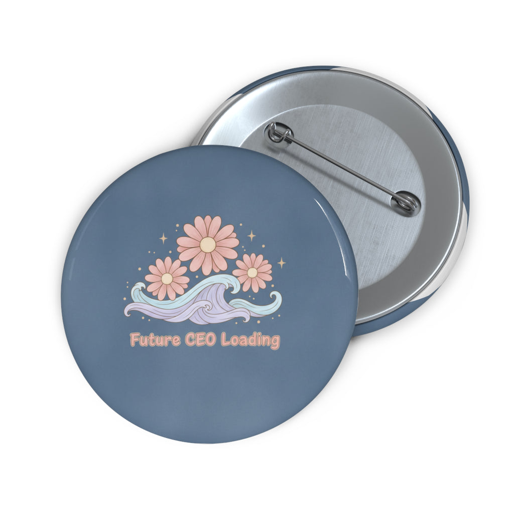 Daisies And Gentle Waves Pin Button – Future Ceo Loading