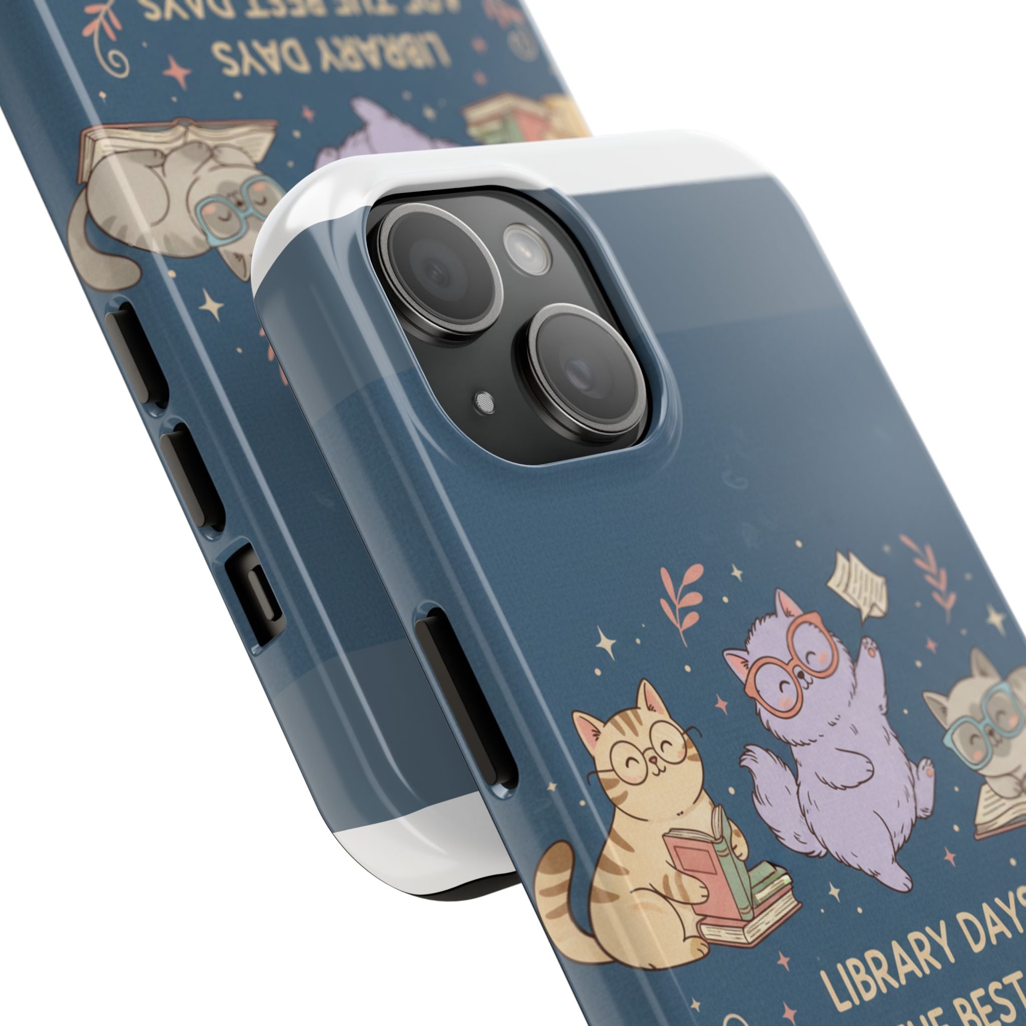 Cats With Glasses Tough Phone Case – Library Days Are the Best Days